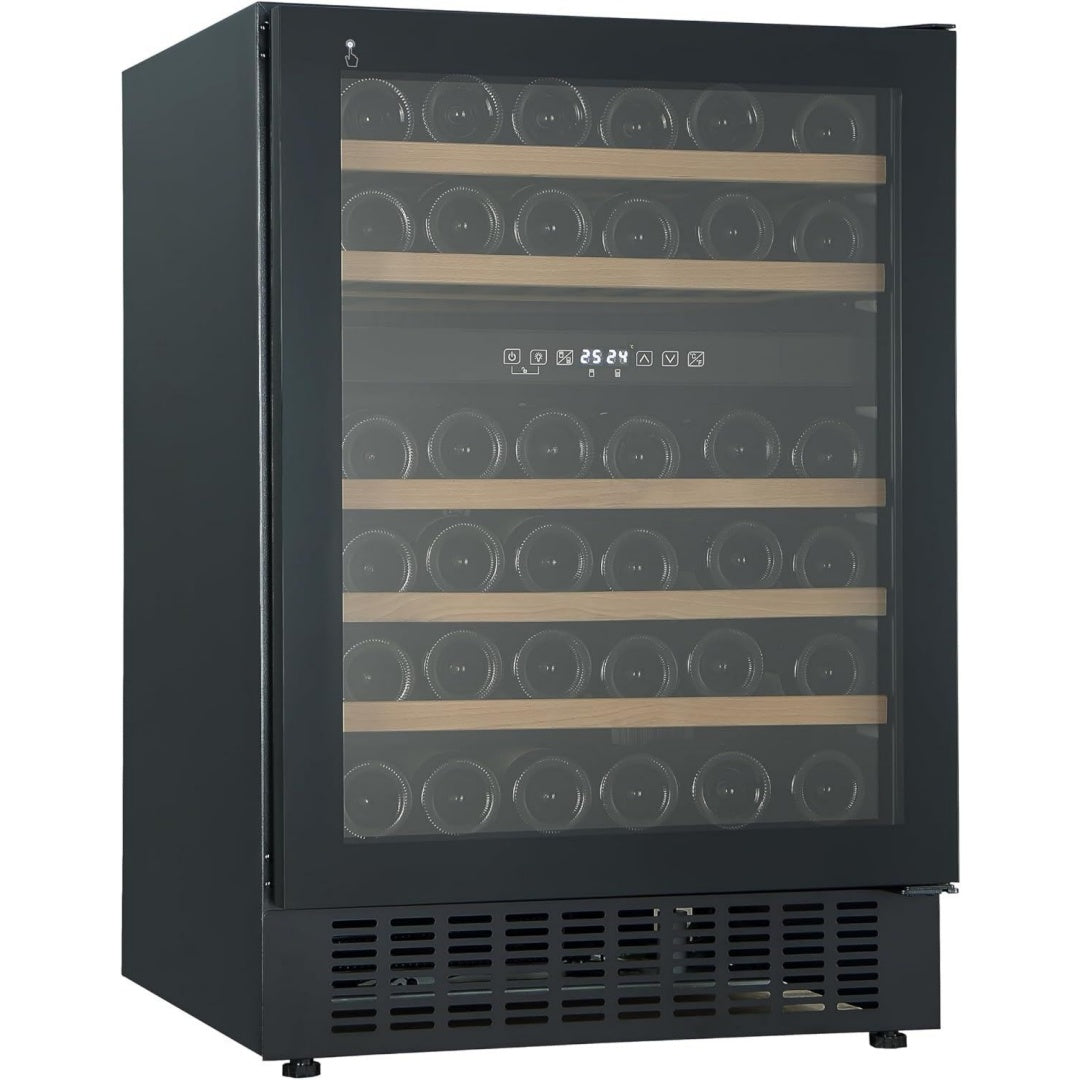wolkenstein uwts129-46ed unterbau weinkuehlschrank 46 flaschen 2 temperaturzonen einbaubreite 60 cm buchenholz lichtemittierende diode-beleuchtung touch control