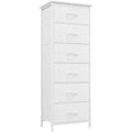 kommode mit stoffschubladen schlafzimmer 6 schubladen weiss aufbewahrungsschrank stoff kommode mit schubladen wohnzimmer metallrahmen holzwerkstoffplatte 30t x 42b x 115h
