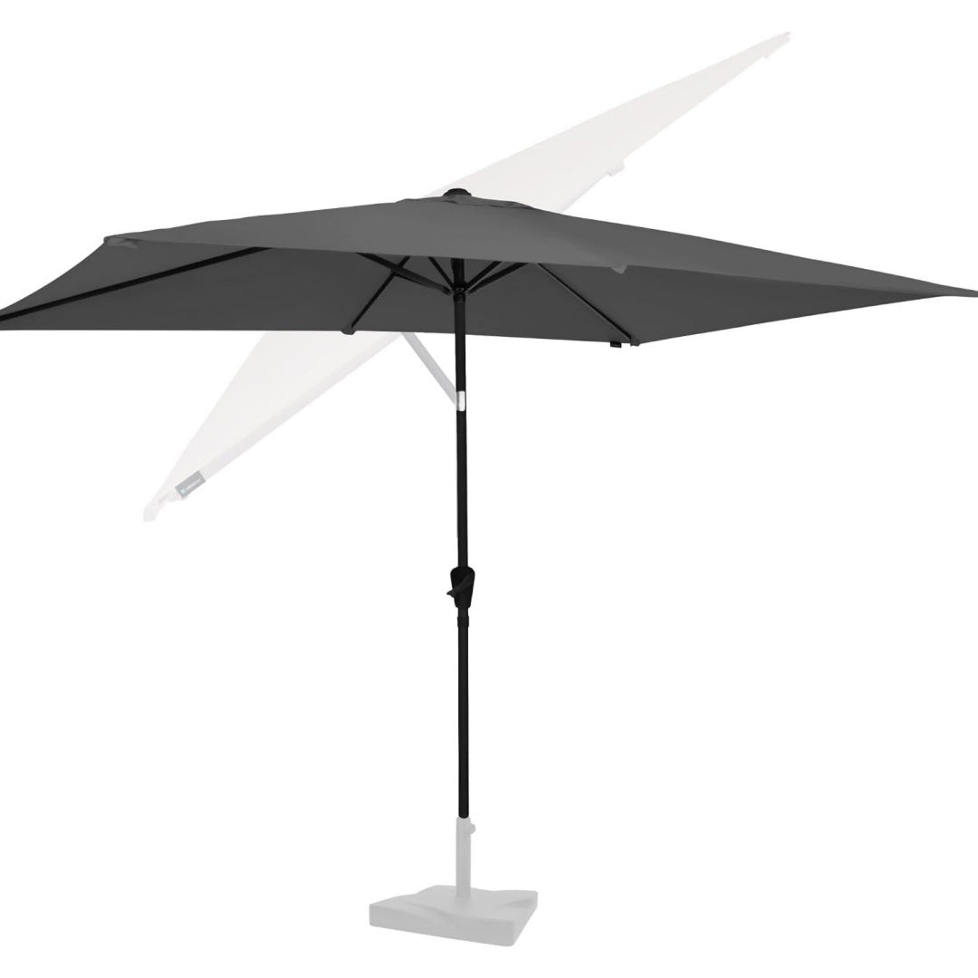 sonnenschirm rechteckig 200x300 - neigbare schatteneinstellung rechteckiger gartenschirm fuer terasse garten gastro - knickbar kurbel wetterfest - rapallo
