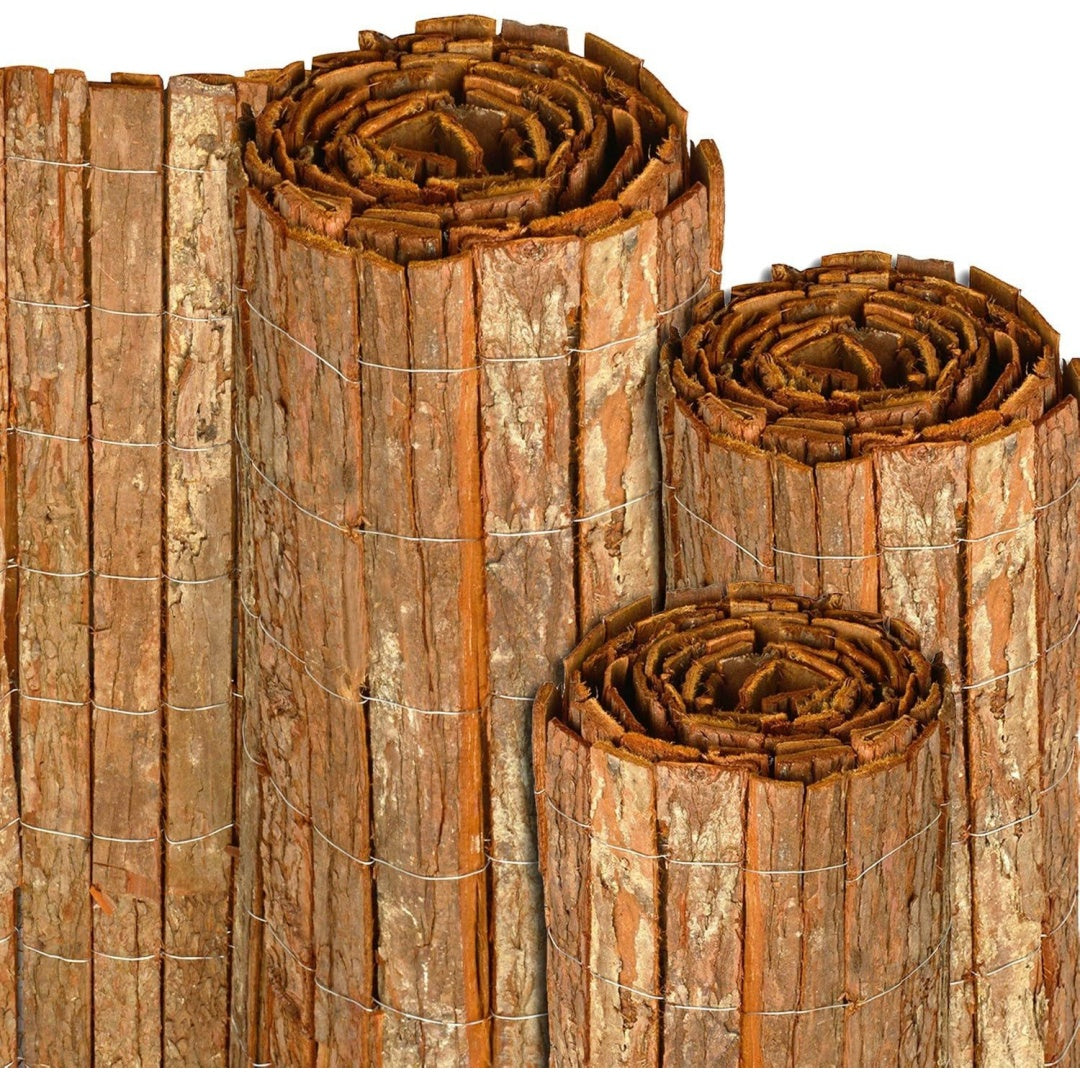sichtschutz rinde fsc natur rindenmatte rindenzaun fuer balkon 180x300cm natuerlicher windschutz blickschutz sichtschutzmatte garten zaun terrasse balkonverkleidung gartenzaun baumrinde r63