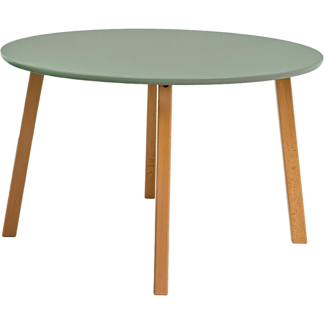 couchtisch rund 80 cm hoehe 50 cm beistelltisch couch holz mit buchenholzbeinen wohnzimmertisch skandinavischsofatisch couchtisch olivgruen