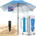 reise sonnenschirm strand 160 cm fb blau upf 50 praktischer reise sonnenschirm fuer koffer - funktioneller strandschirm klein faltbar strandschirm koffertauglich