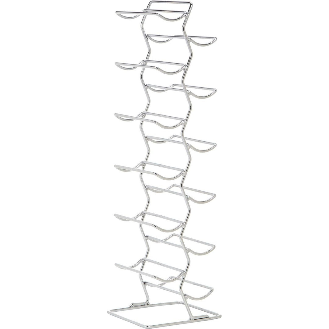weinregal im modernen stil fuer 12 flaschen 74 cm chrom
